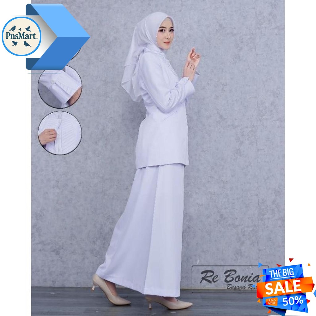 BLEZER RE BONIA SERAGAM PDL PUTIH ROK A WANITA TERBARU BAJU DINAS ASN,PNS,NAKES,PERAWAT,PUSKESMAS,SE