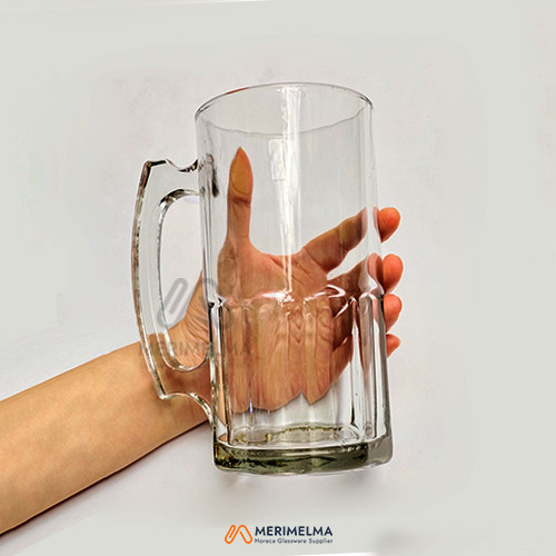 BEST SELLER  1 Liter Gelas Kaca Mug Gagang Besar 1000 ml B1000 Gelas Gagang Jumbo Gelas Mug Jumbo Ge