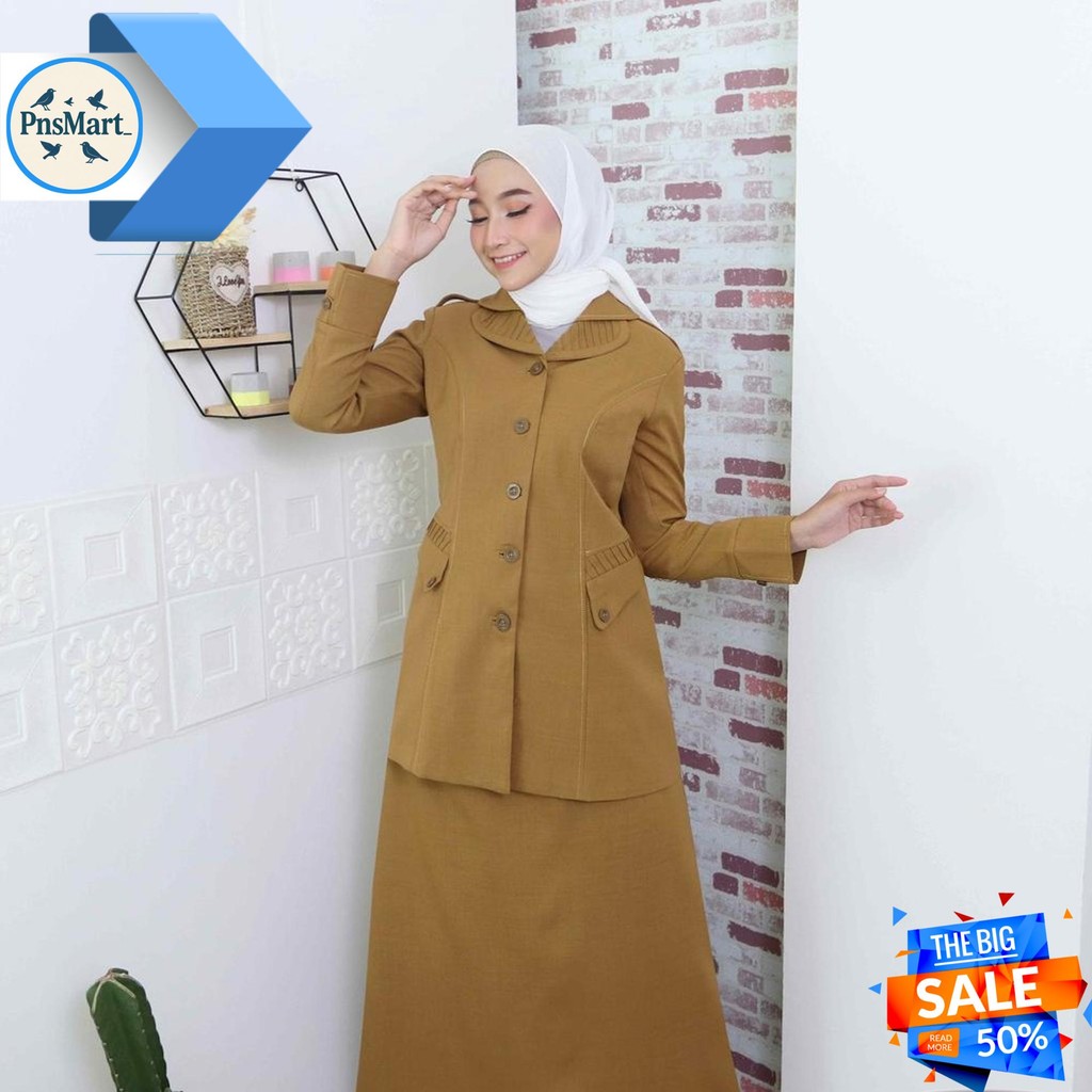 BLAZER WANITA / SERAGAM PNS / BAJU DINAS PEMDA / BAJU KHAKI PNS WANITA / BAJU ASN / BAJU GURU WANITA
