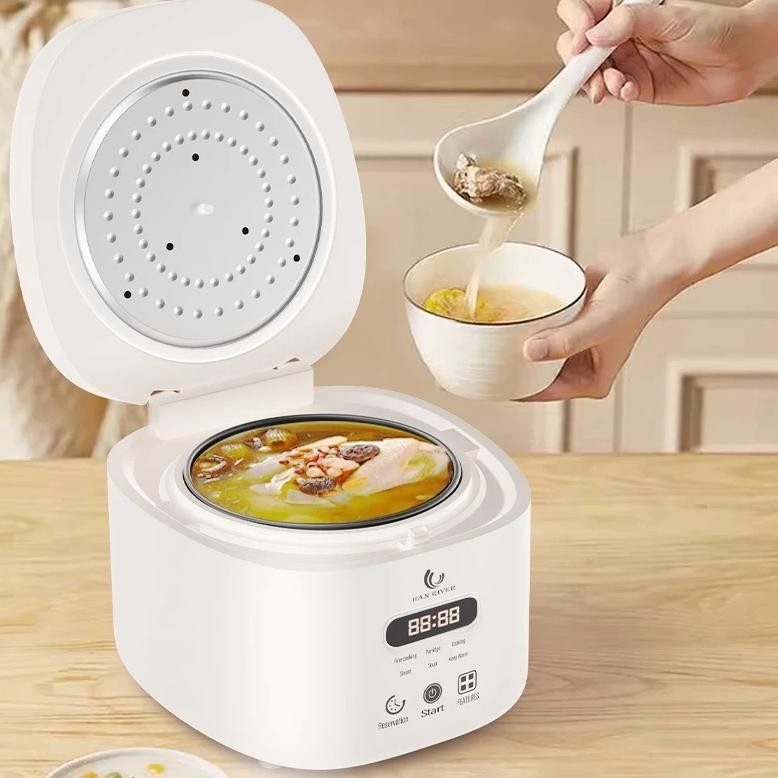 NEW HAN RIVER Magic Com 1.2 Liter Rice Cooker Digital 6 IN 1 Serbaguna Smart Penanak Nasi 400w