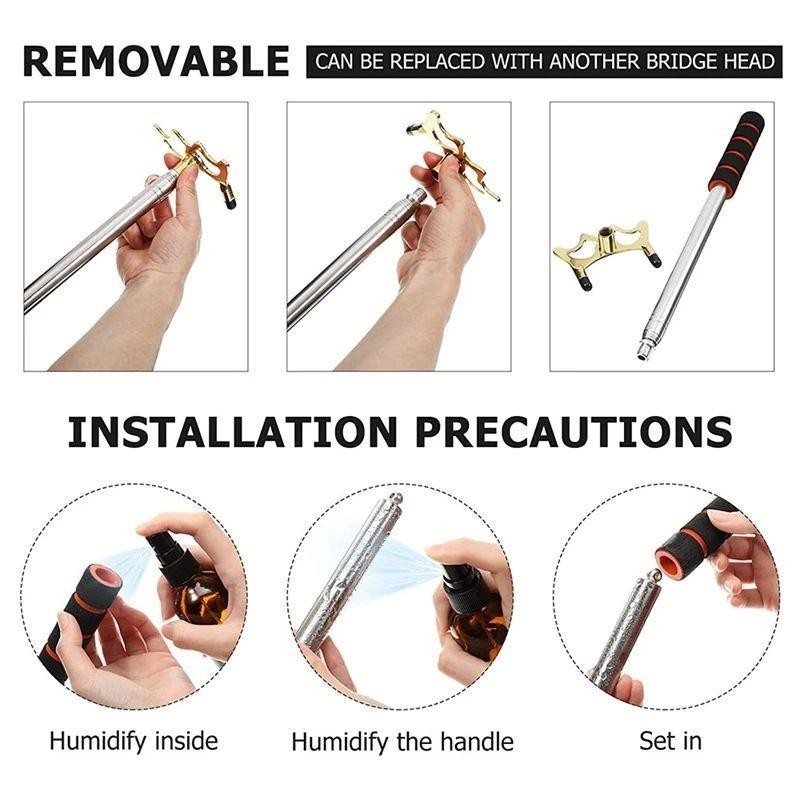 Low Spider Rest Head Brass Stick Biliar Billiard Lipat Kepala Cagak Stick Dari Kuningan