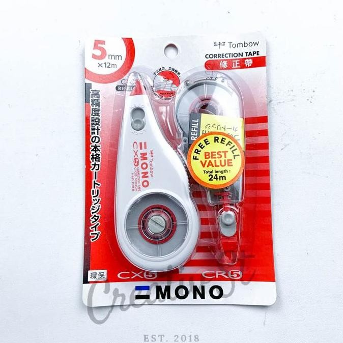 

Promo !!! Tombow Mono Correction Tape Cx5Cr5 + Refill Tip Ex Kertas