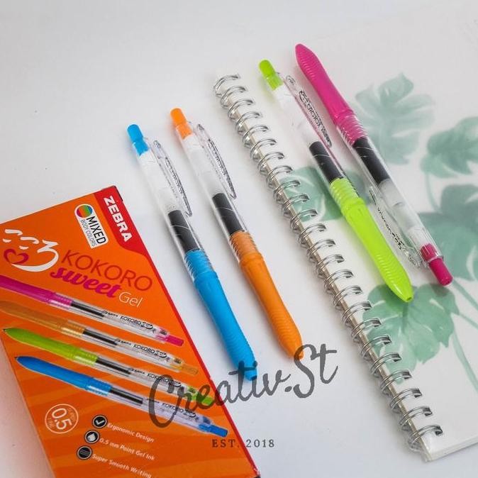 

New Collection !!! Zebra Kokoro Sweet Gel Pen Pulpen Pena Bolpen Tinta Hitam 0.5 Mm (1 Pcs)