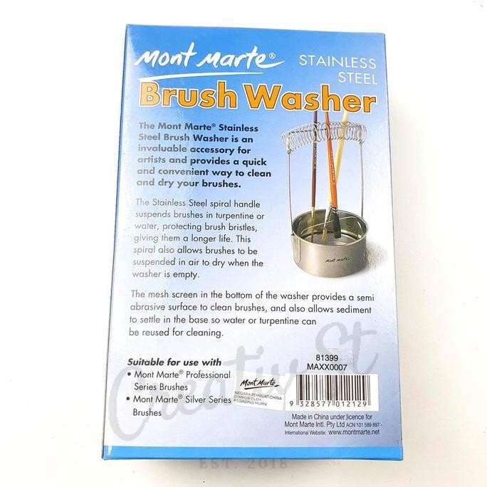 

Eksclusiv !!! Mont Marte Tempat Cuci Kuas Brush Washer - Stainless Steel Maxx0007