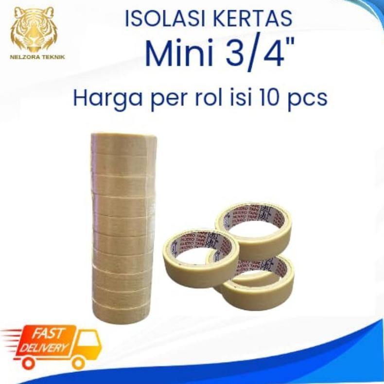 

(1Rol/10Pcs) Isolasi Kertas Mini 3/4