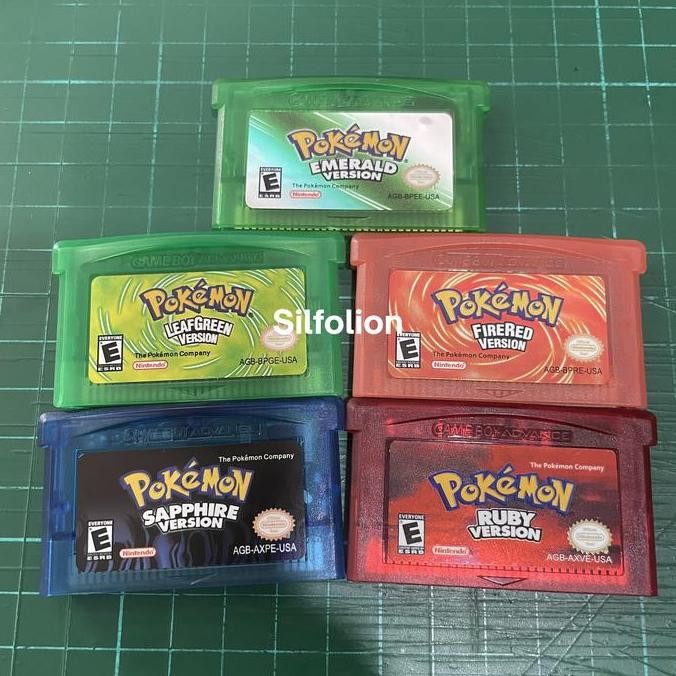Pokemon Emerald Ruby Sapphire Fire Red Leaf Green Gameboy GBA Nintendo