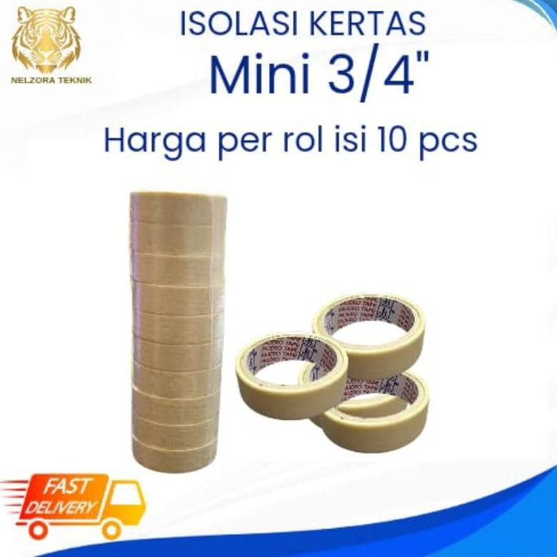 

(1Rol/10Pcs) Isolasi Kertas Mini 3/4