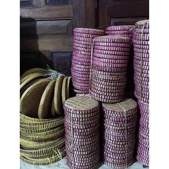 HJK Tampah Bambu Mini Tampah Kecil Tampah Nasi Kuning Jajanan Pasar