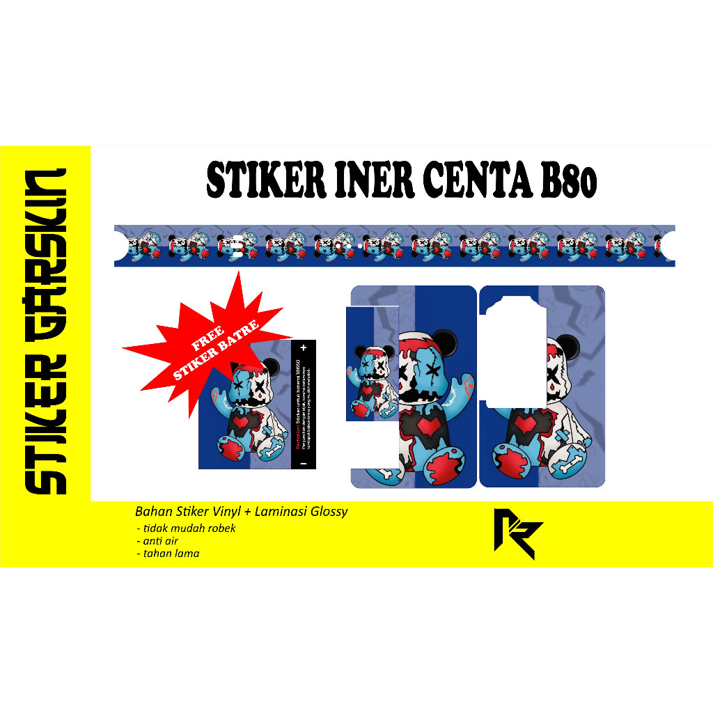 

Terlaris Presisi Stiker Centa B80 W Casing/Stiker Panel Vynil Bisa Custom Dan COD