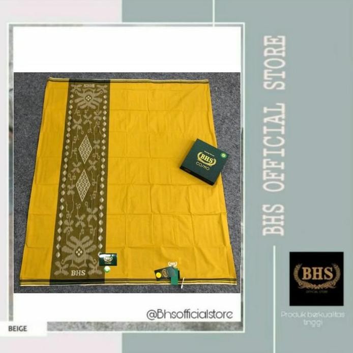 new SARUNG BHS COSMO POLOS KUNING GOLD BHS OFFECIAL STORE murah
