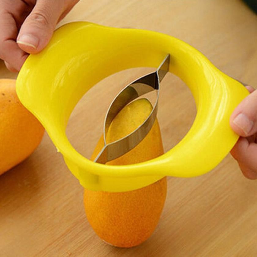 Premium Alat Pemotong Mangga Buah Multifungsi Stainless - Alat Pemotong Mangga Buah Pengupas Mangga 