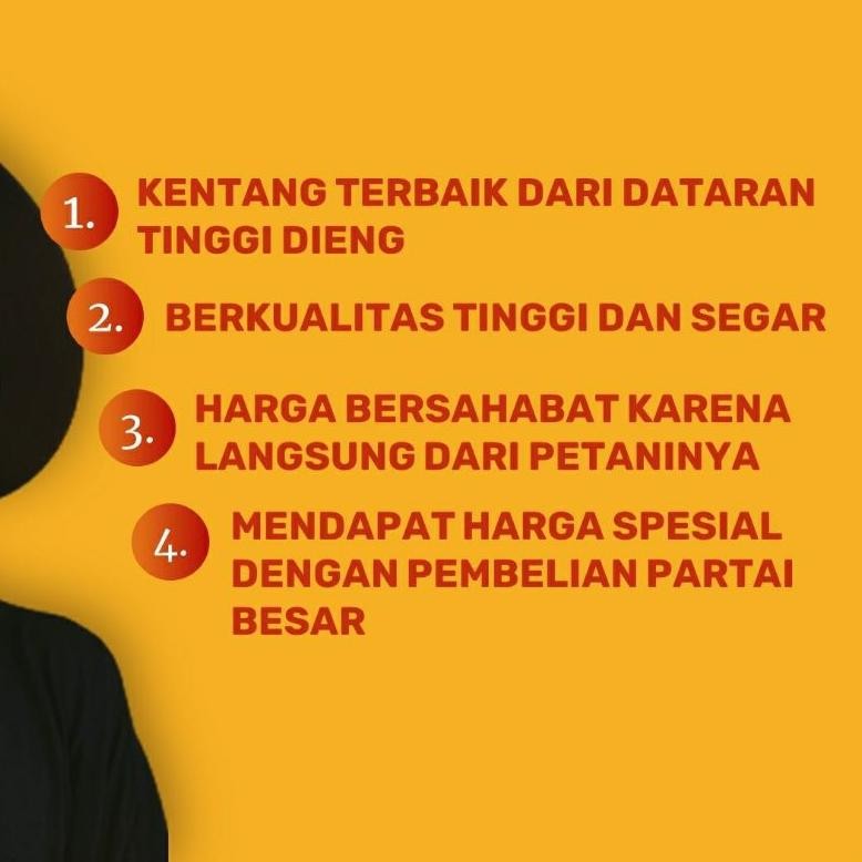 

Praktis Kentang / Kentang Dieng / Kentang Fresh / 1 Kg / Uk Sedang / Kentang Premium