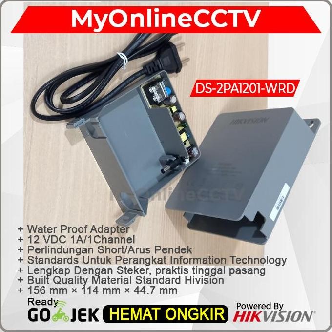 

Terlaris Ds-2Pa1201-Wrd Hikvision Adaptor Camera Cctv 1 Ampere 12 V Waterprof