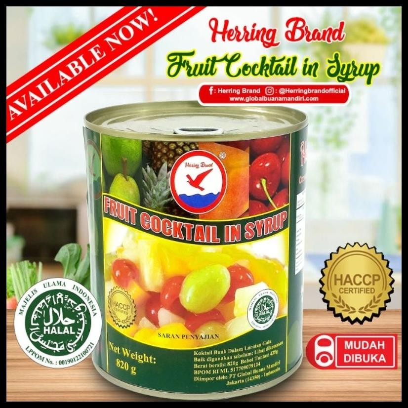 

HERRING BRAND FRUIT COCKTAIL FULL CARTON 820GR X12 CAN - DUS