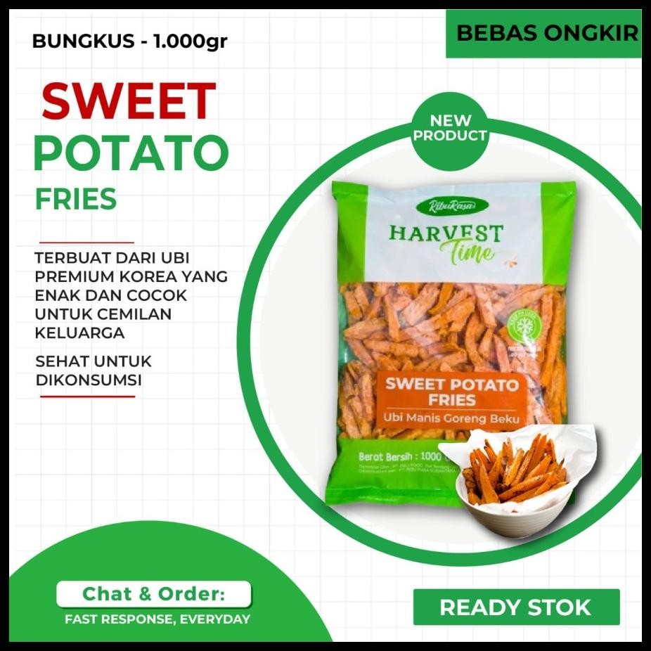 

HARVEST TIME SWEET POTATO FRIES 1 KG | UBI MANIS KHAS KOREA | NON GMO