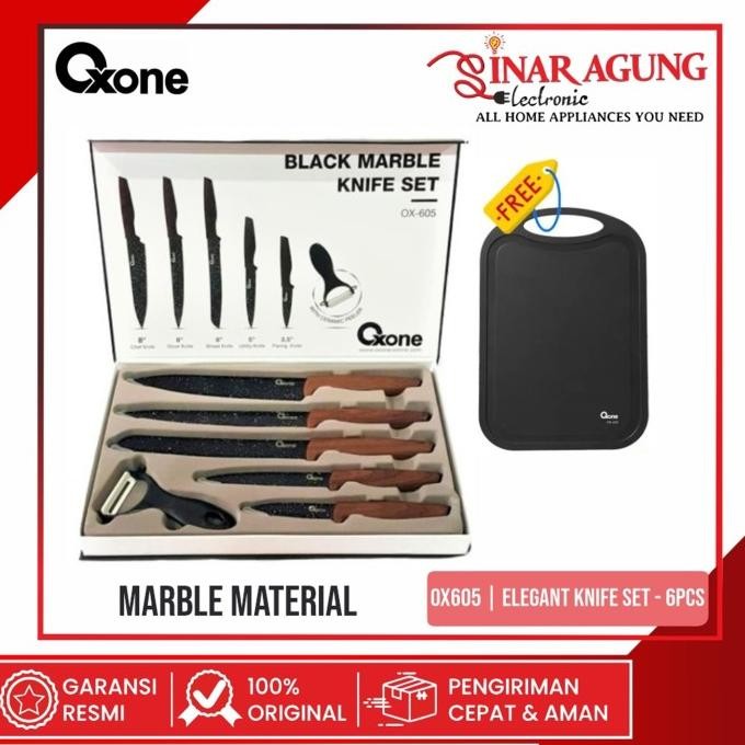 

Terlaris Oxone Black Marble Knife Set Ox-605 Pisau Set 100% Original