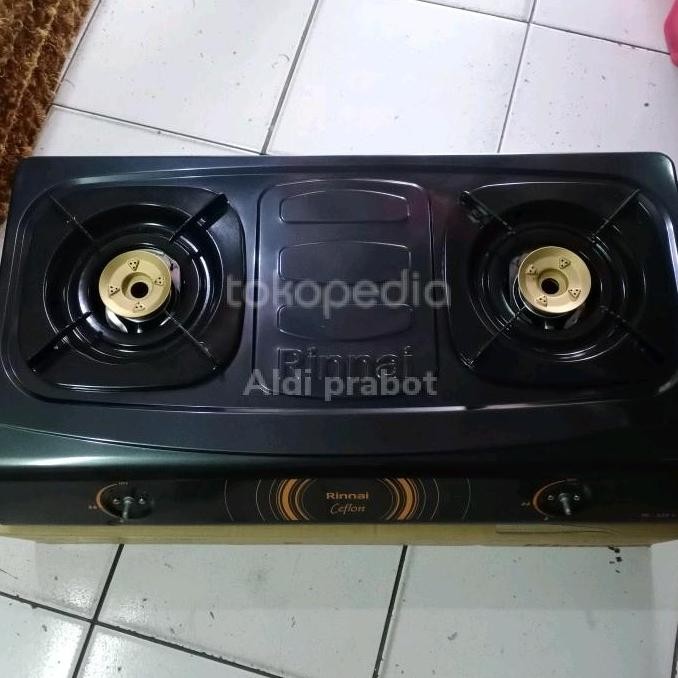 Tersedia Kompor Gas 2 Tungku Rinnai/rinai RI-522C Ceflon