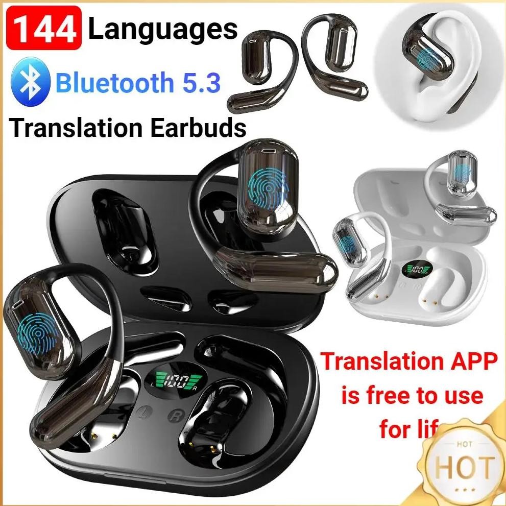 

Wireless BT Translation Earbuds Real Time 144 Languages Translator Earbuds Translation Headphones for Travel Business Learning