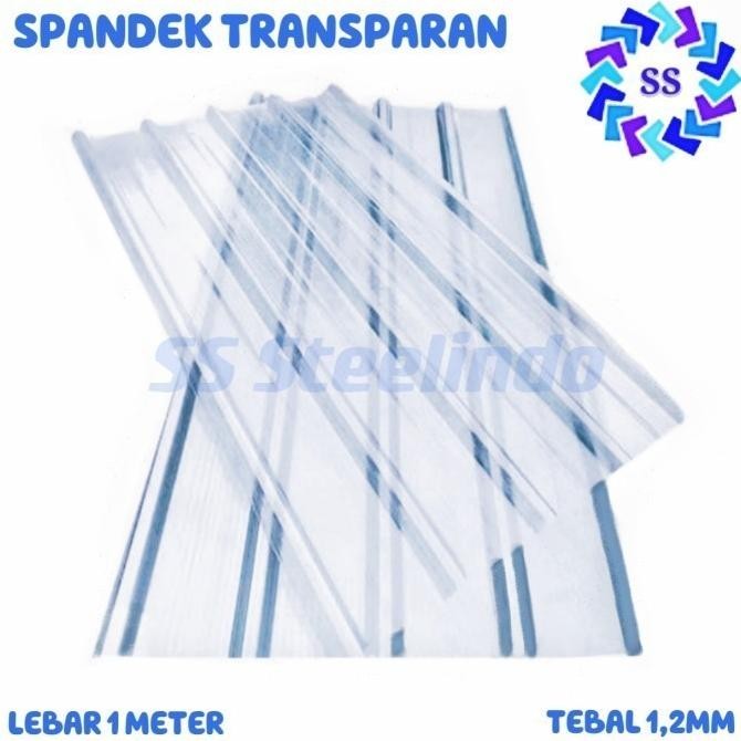 ATAP SPANDEX / SPANDEK CLEAR / BENING / TRANSPARAN 1 MM (3M 4M 5M 6M) Murah