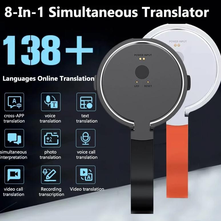 

AI Translator Magnetic Bracket 138 Languages Smart Translator Simultaneous Interpretation Voice Call Text Photo Video Translator