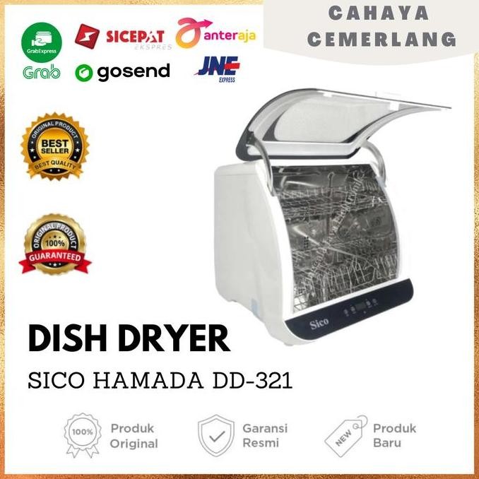 BEBAS ONGKIR - DISH DRYER SICO HAMADA DD-321 plus UV Pembunuh Bakteri