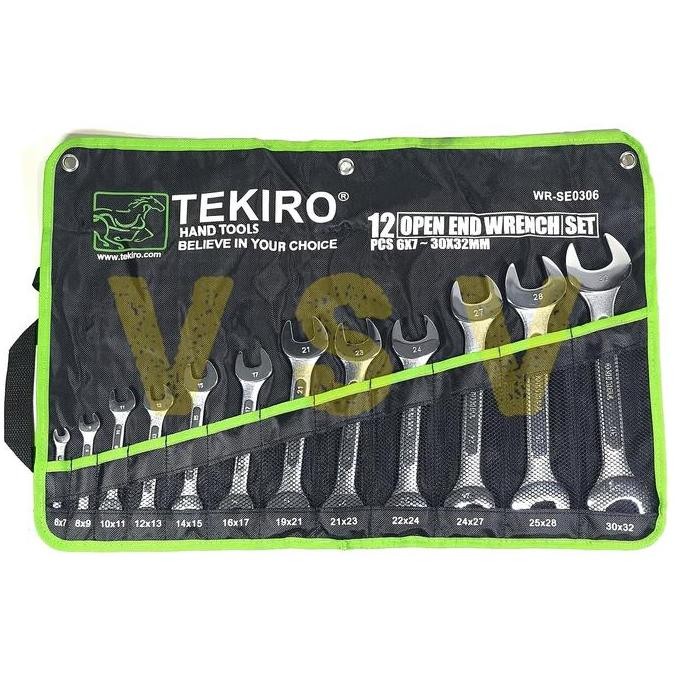 N Tekiro Open End Wrench Set 12 Pcs 6-32 Mm Kunci Pas Set 6-32 Mm 12 Pc