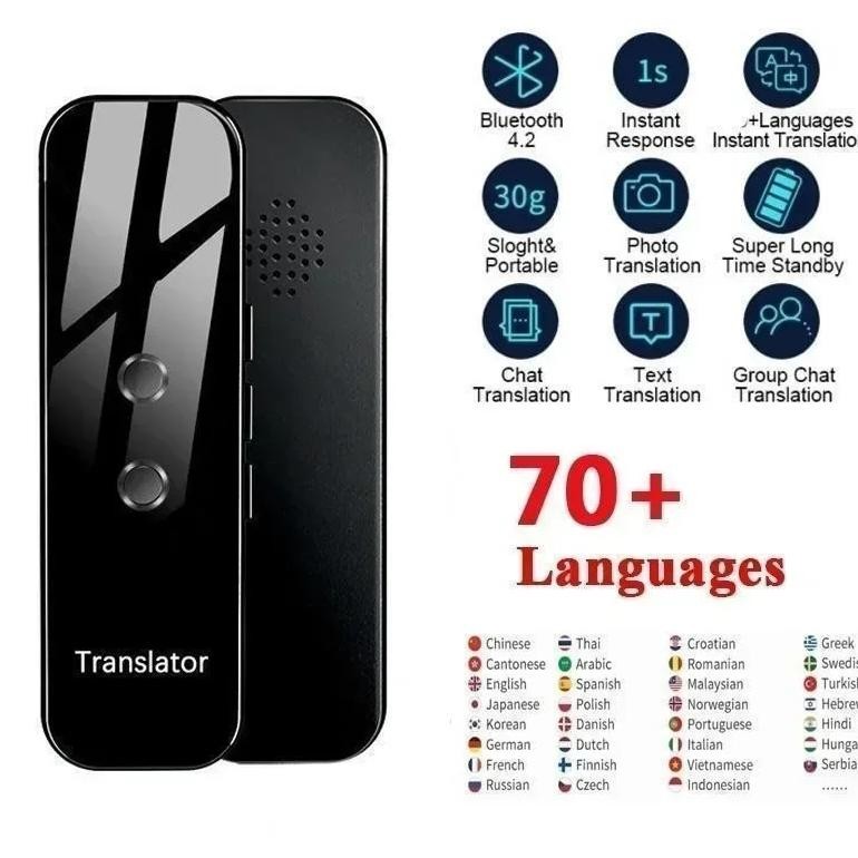 

Newest Smart Voice Translator Device Electronic Portable 3 In 1 Voice / Text / Photographic Bluetooth Language Translator
