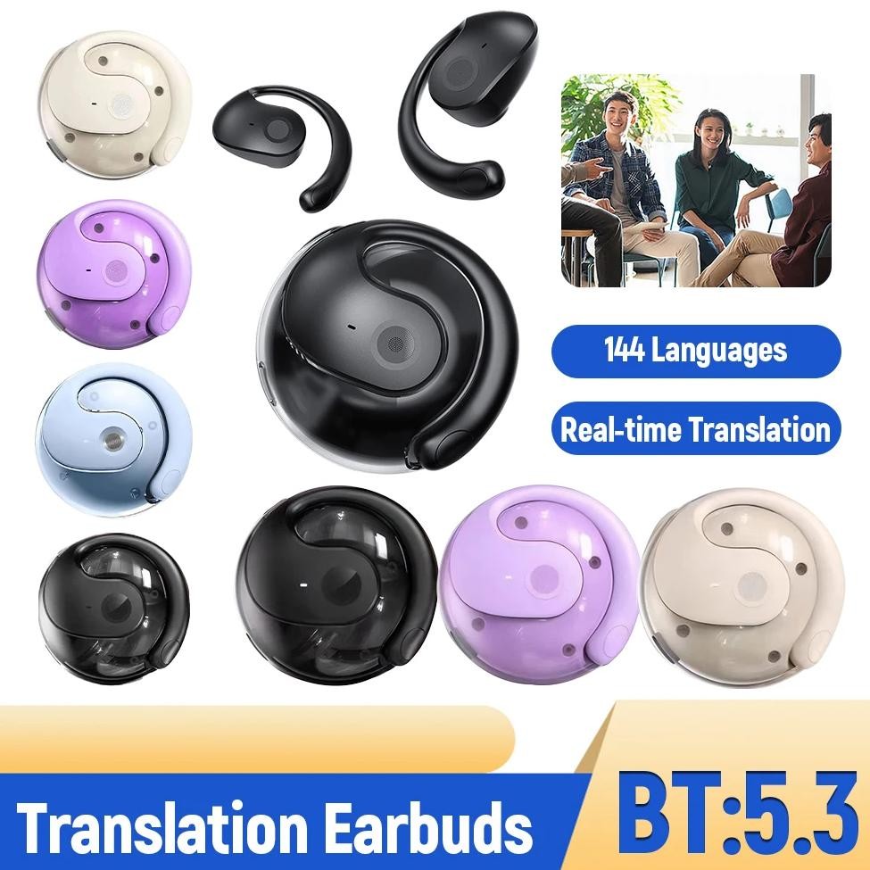 

Wireless BT AI Real-time Language Translation Earphones 99% Accuracy 144 Languages Translator Device for Travel and Business
