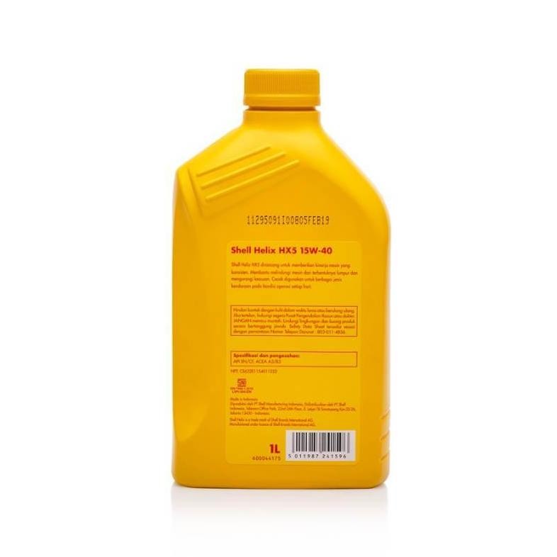 SHELL HELIX HX5 15W40 [1L] OLI MOBIL BENSIN SHELL OLI MOBIL SHELL