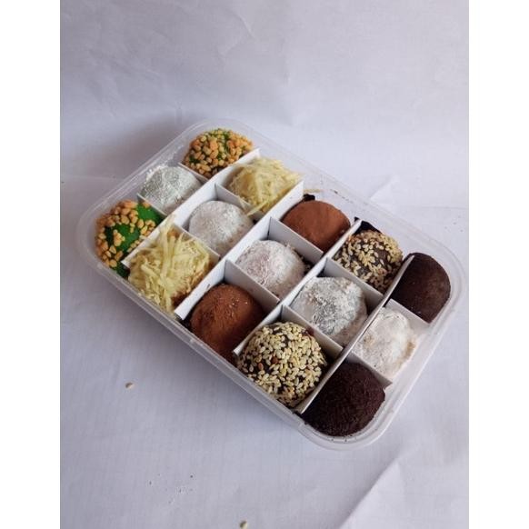 

kue mochi full topping isi 15 pcs tanpa messes