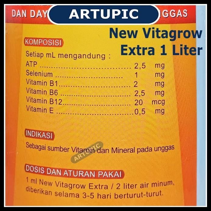NEW VITAGROW EXTRA 1 LITER ATP VITAMIN MINERAL PERTUMBUHAN AYAM UNGGAS