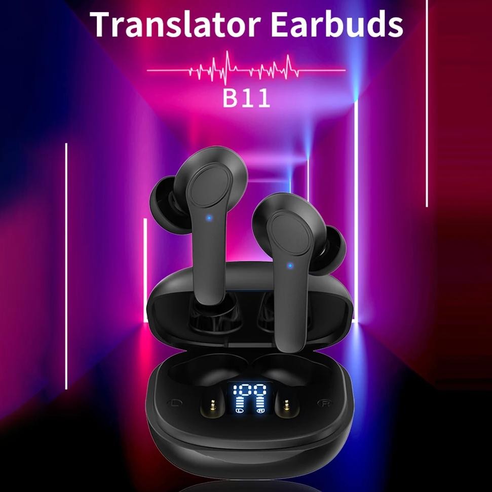 

Wireless Translator Headset Languages Bluetooth-Compatible 144 Languages 99% Accuracy Real-Time Translator Waterproof Earbuds