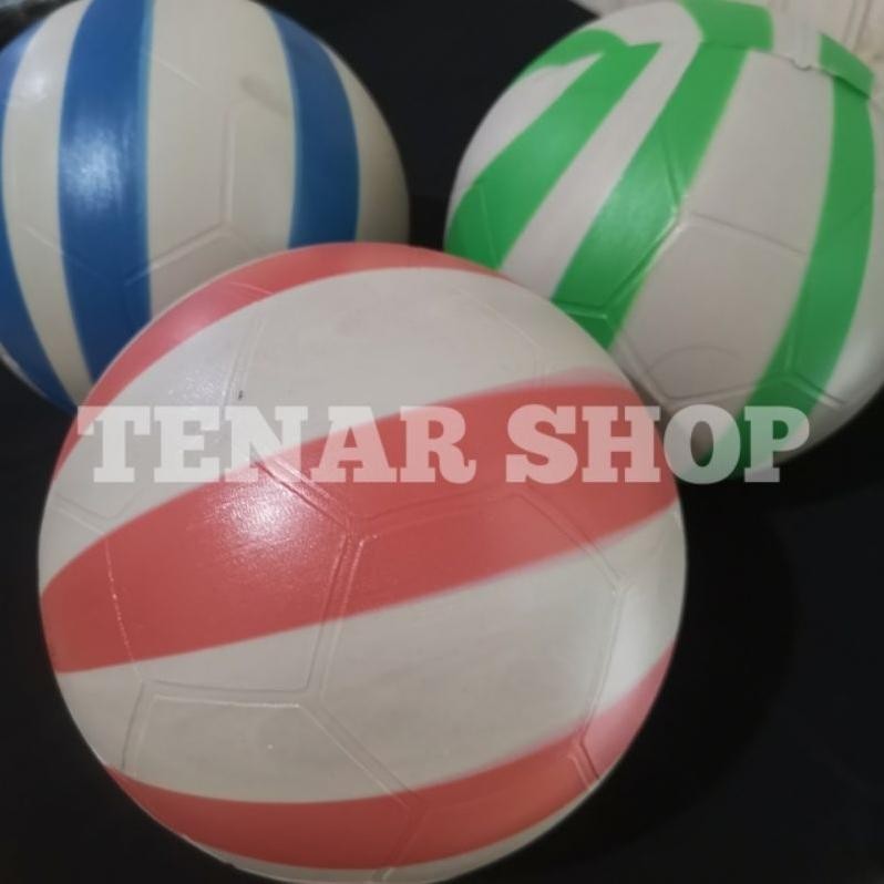 Bermutu Bola Plastik Loreng / Bola Ringan Ukuran Besar / Bola Sepak Plastik Isi 6Pcs