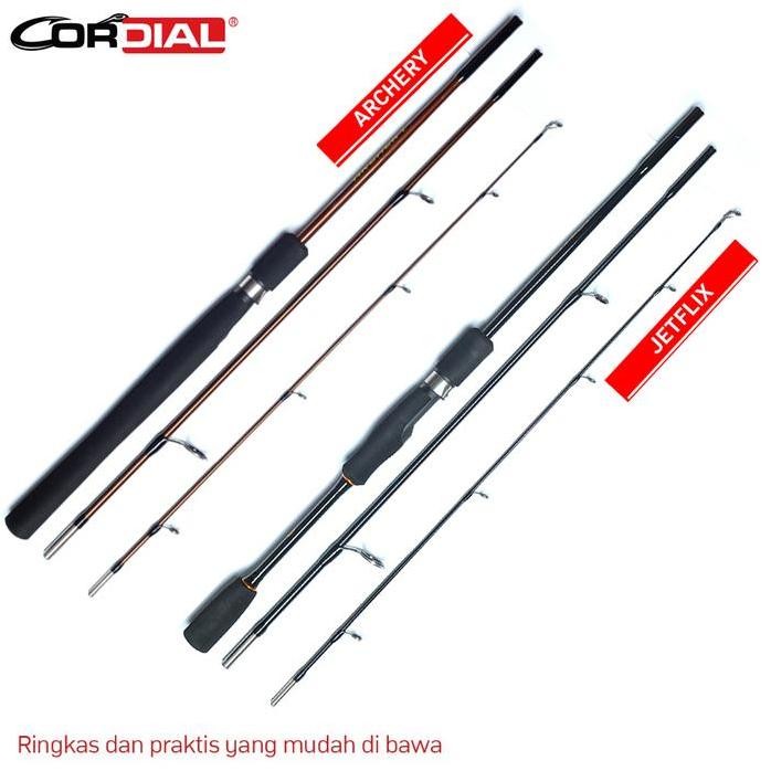 

Terlaris Joran Spinning Cordial Archery | Jetflix | Travel Rod | Sambung 3 | Fiber Solid
