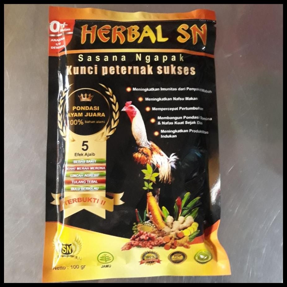 HERBAL SN 100GRAM JAMU AYAM SASANA NGAPAK - JAMU OBAT AYAM HERBAL SN