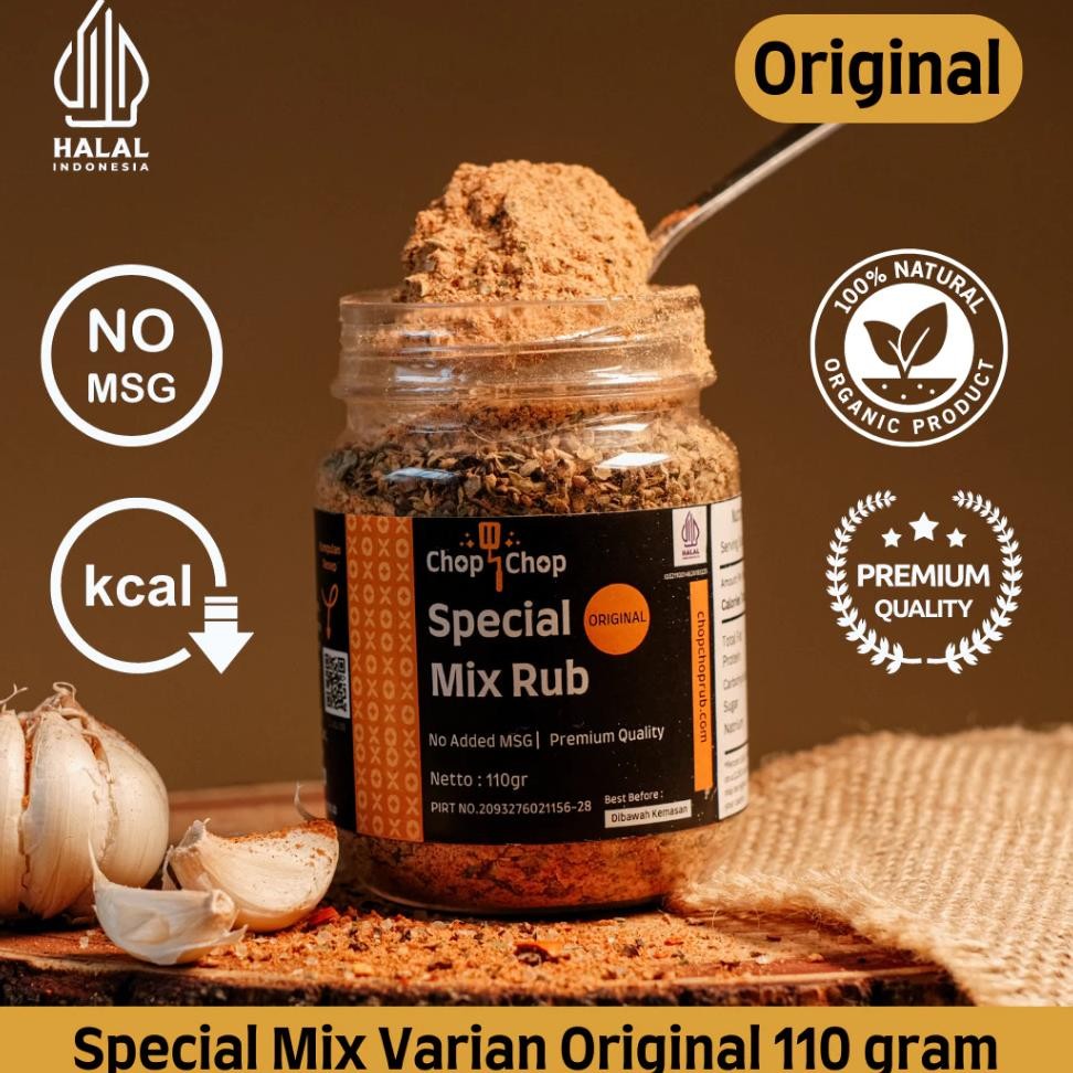 

Spkebab X Chopchop Special Mix Rub Bumbu Marinasi Rendah Kal Serbaguna 110Gr Bumbu Marinasi Bumbu Nt