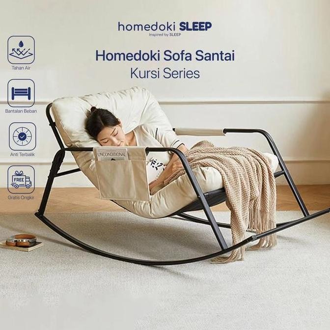 Homedoki Sofa Santai Kursi / Goyang Santai Kursi / Sofa Malas / Kursi Tidur Sofa / Kursi Sofa Multif