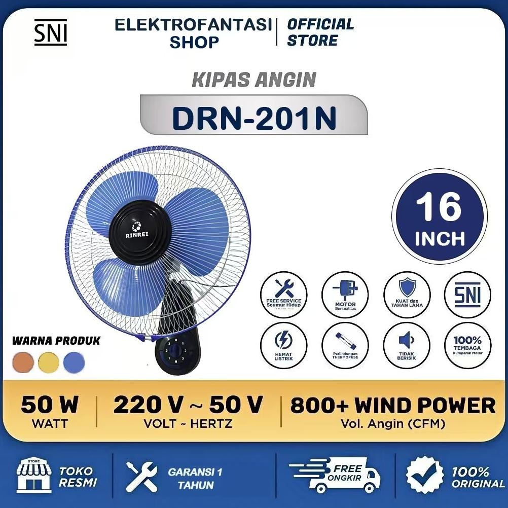 Kipas Angin Anginkipas Dinding 16 Inch ll Fan Rinrei 12 &16 Yasaka & Elektronik Tempel Agin Murah Ma