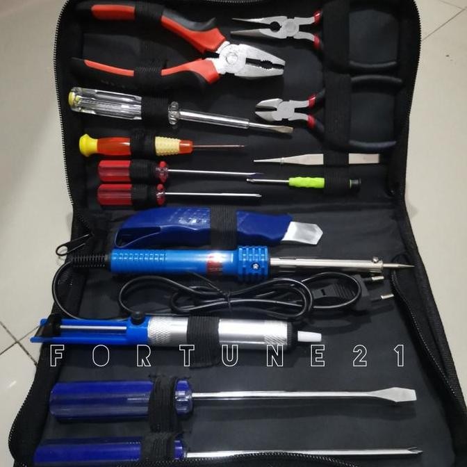 Toolkit Set Solder Isi 14 Pcs Elektronik Set Lengkap Soldering