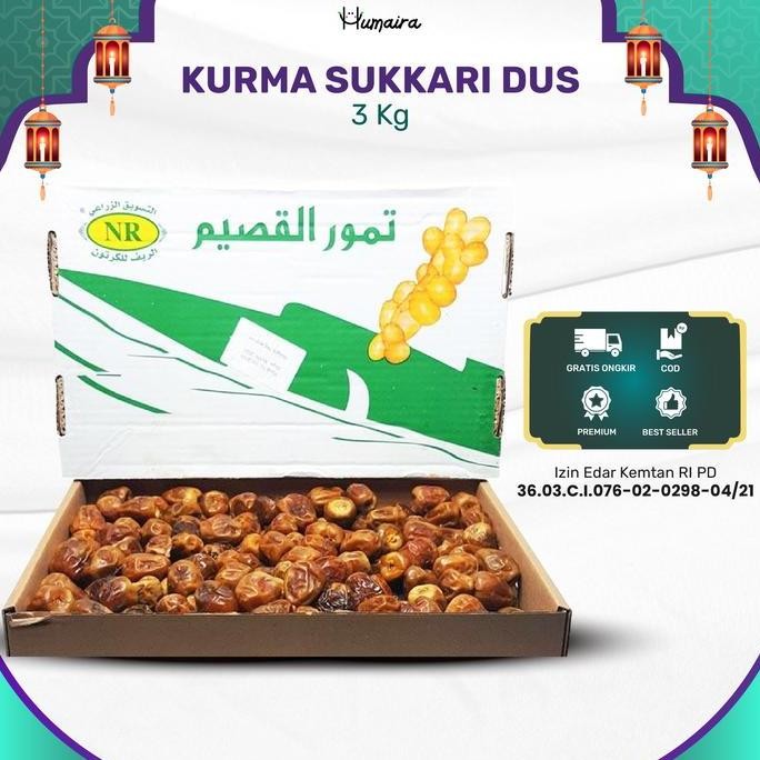 

READY Kurma Sukari Raja Dus 3 Kg Quality Premium Original