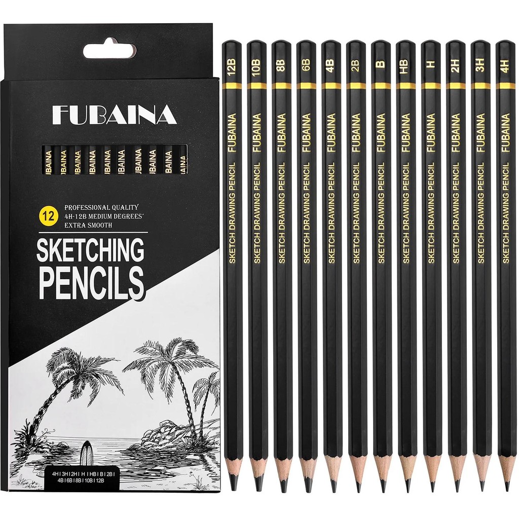 

Hb 2H 4H 6H B 2B 3B 4B 5B 6B 8B 10B Drawing Sketching Pencil Set,12 Pieces Art Pencils Graphite Shading Pencils For Beginners
