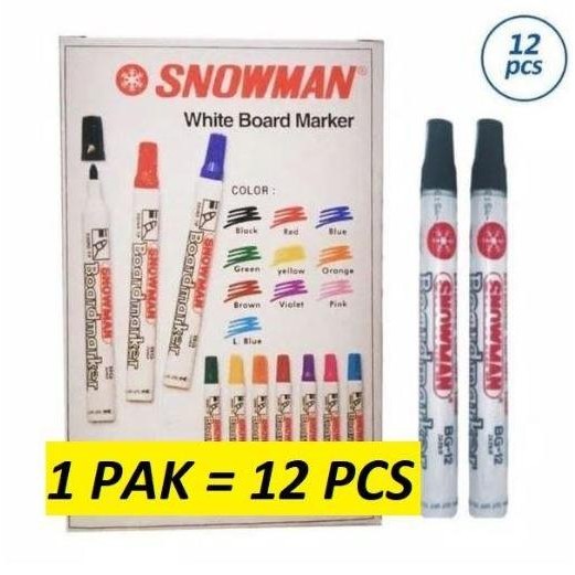 

les (12pc) SPIDOL WHITEBOARD SNOWMAN BG 12 / SEPIDOL PAPAN TULIS ABG 12
