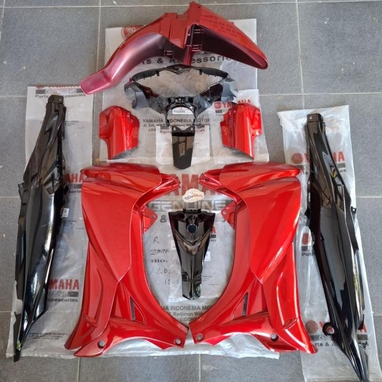 Cover body Fullset Jupiter Z burung hantu burhan hitam merah maroon marun