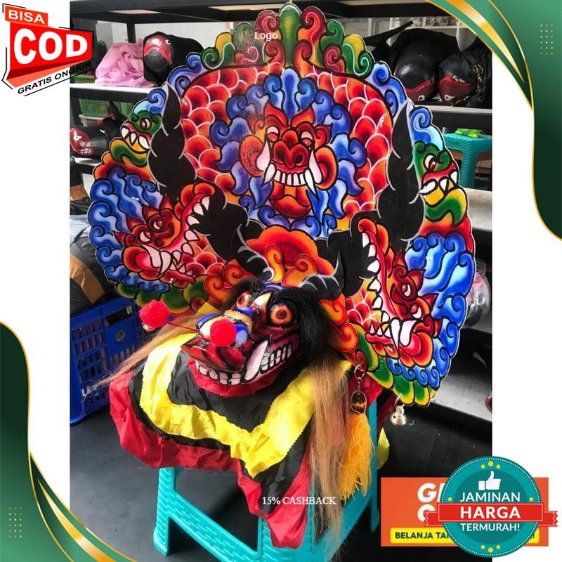 Flash Sale Barongan Caplok Kayu Coret Full Set Lengkap / Barongan Dewasa Jumbo Plipit Romo / Baronga