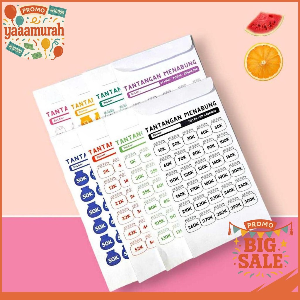 

AMPLOP TARGET SAVINGS CHALLENGE TANTANGAN MENABUNG TABUNGAN / AMPLOP MENABUNG CHALLENGE BY TOOKE