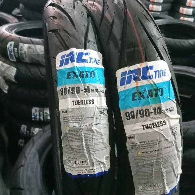 Paket Ban Motor Matic IRC EXATO 80/90 Ring14 EXATO 90/90 Ring14 Tubeless Kualitas Original
