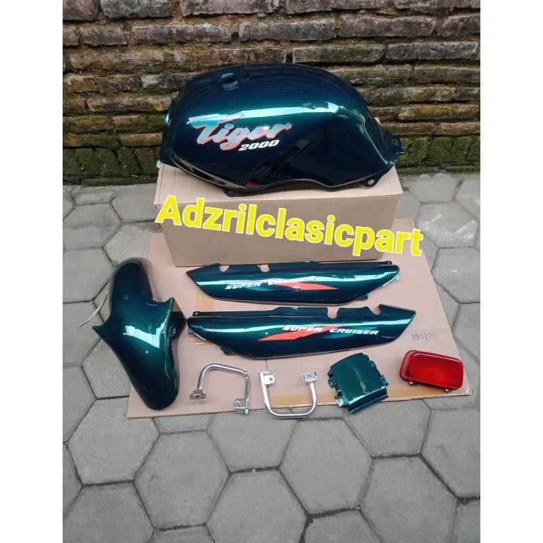 Tangki Set Bodi Tiger Lawas TILAS Hijau Botol