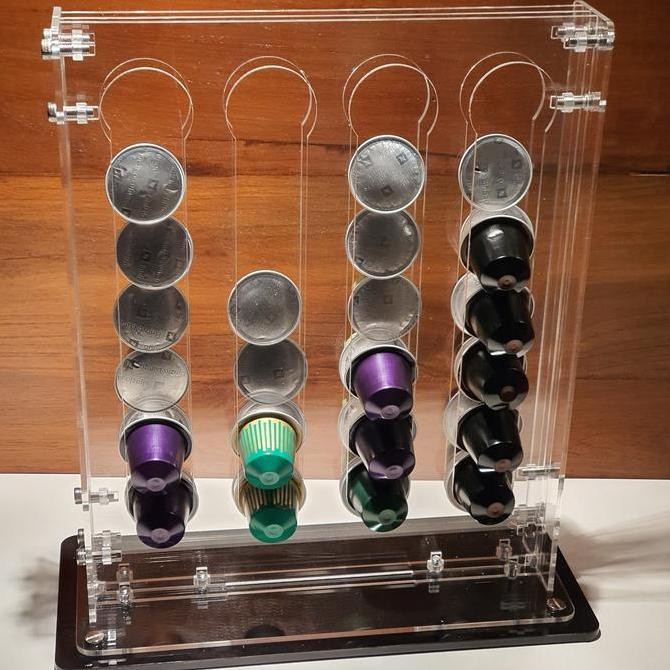 

display stand acylic nespresso capsule Kualitas Original