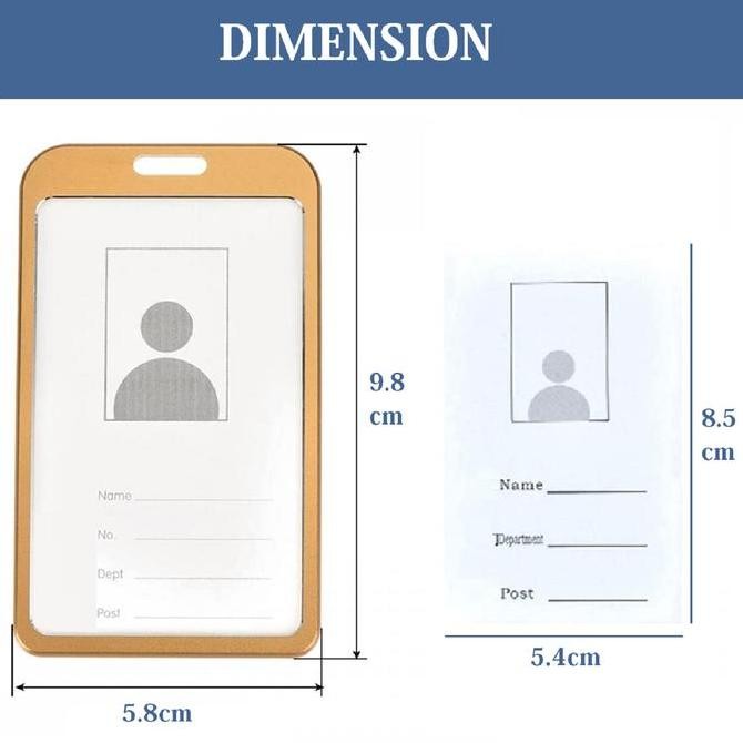

(100 Pcs) Card Case Alumunium / Card Holder Aluminium / Name Tag ID Card Metal Aluminium Kualitas Original
