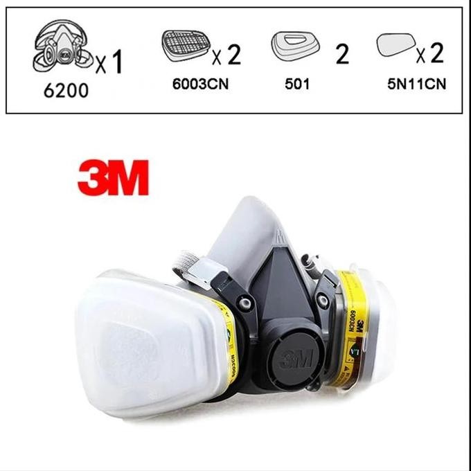 Masker 3M 6200 Respirator + 3M 6003 Cartridge filter Complete Set